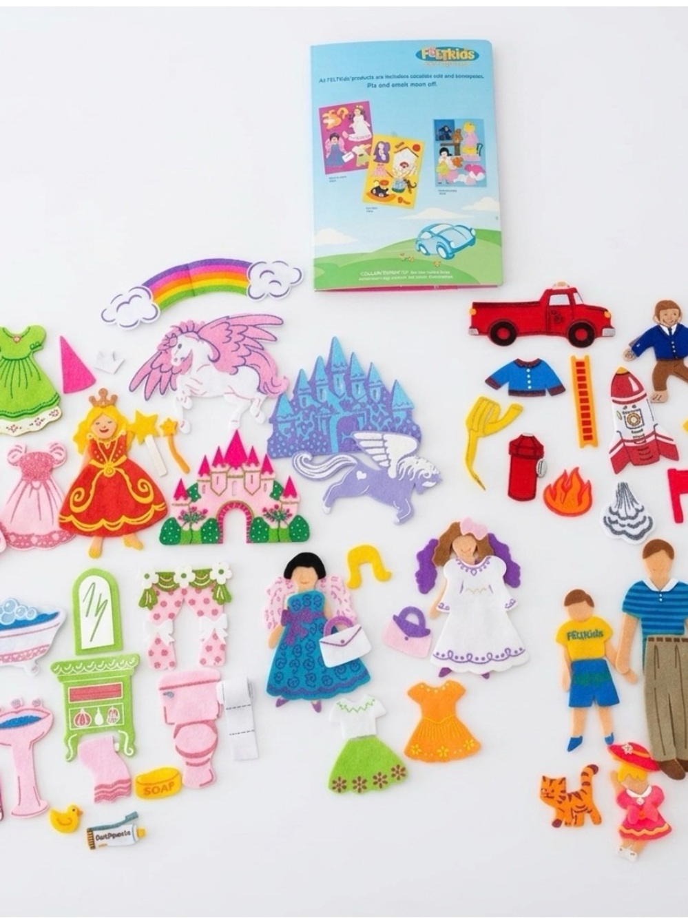 Felt Kids Fold and Go Felt Board and Figure Play Sets